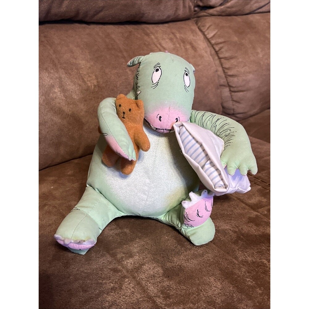 Vintage The Monster Bed Plush Stuffed Animal by Susan Variey Dennis the Dinosaur